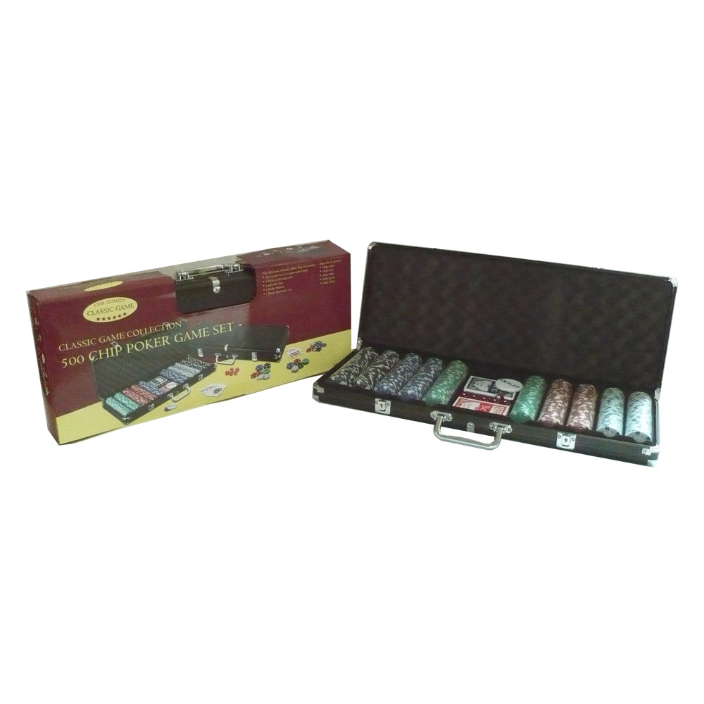 Deluxe 500 Chip Poker Game Set with Aluminum Case