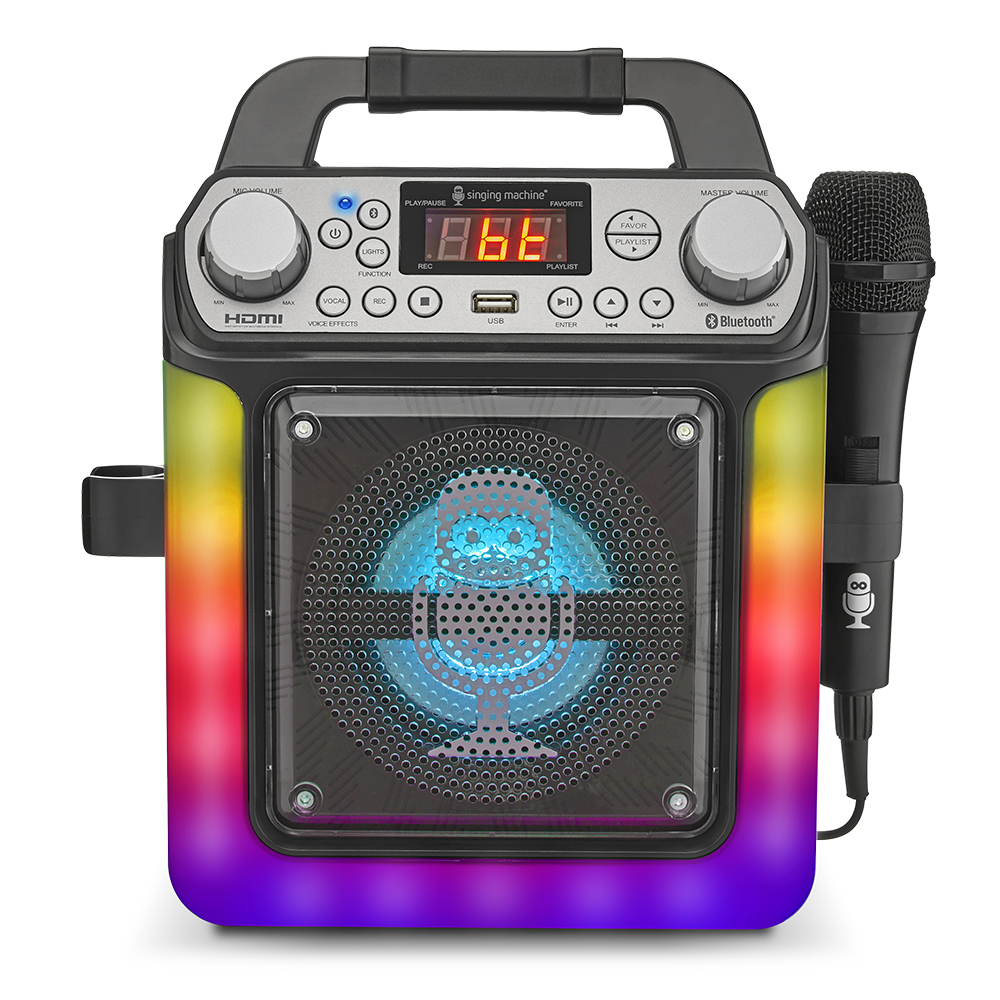 Singing Machine Groove Mini Bluetooth Karaoke Machine with Wired