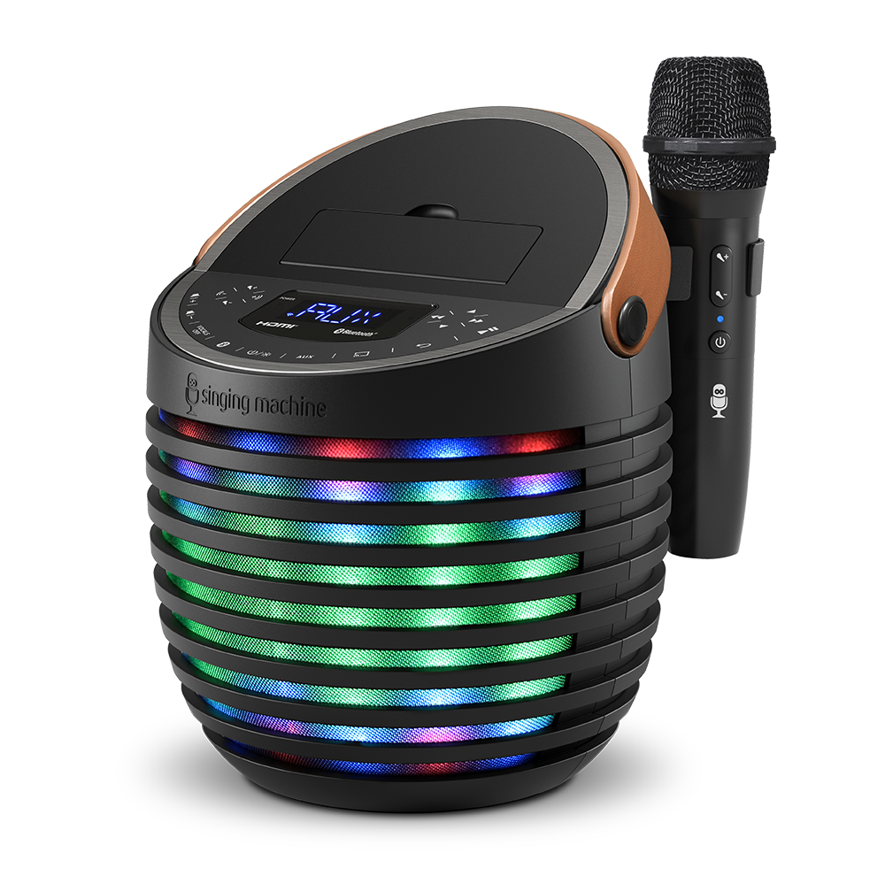 Singing Machine SingCast One - Video Casting Karaoke System with Bluetooth, Light Show & Voice Changing Effects