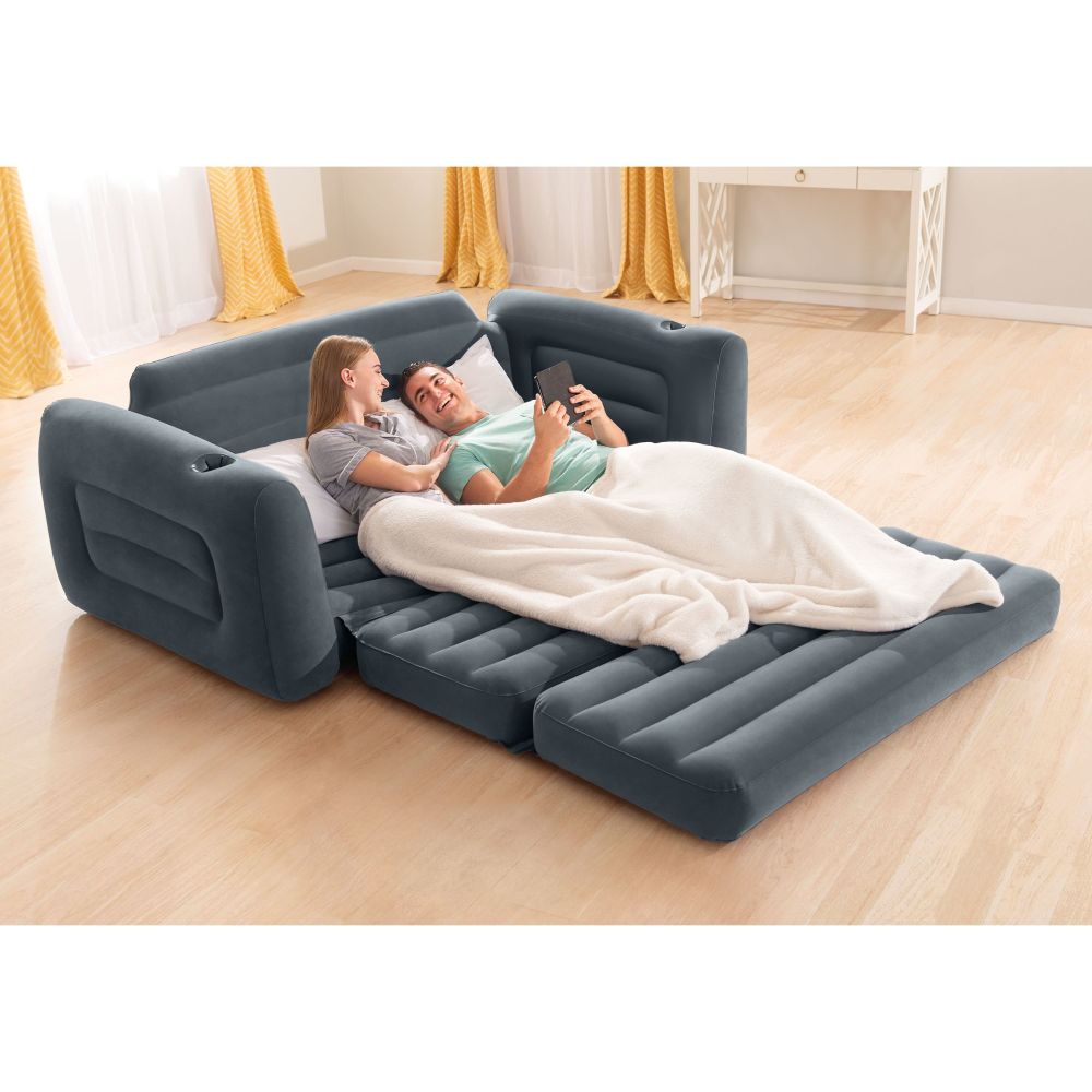 Intex Pull-Out Sofa Inflatable Bed – Grey