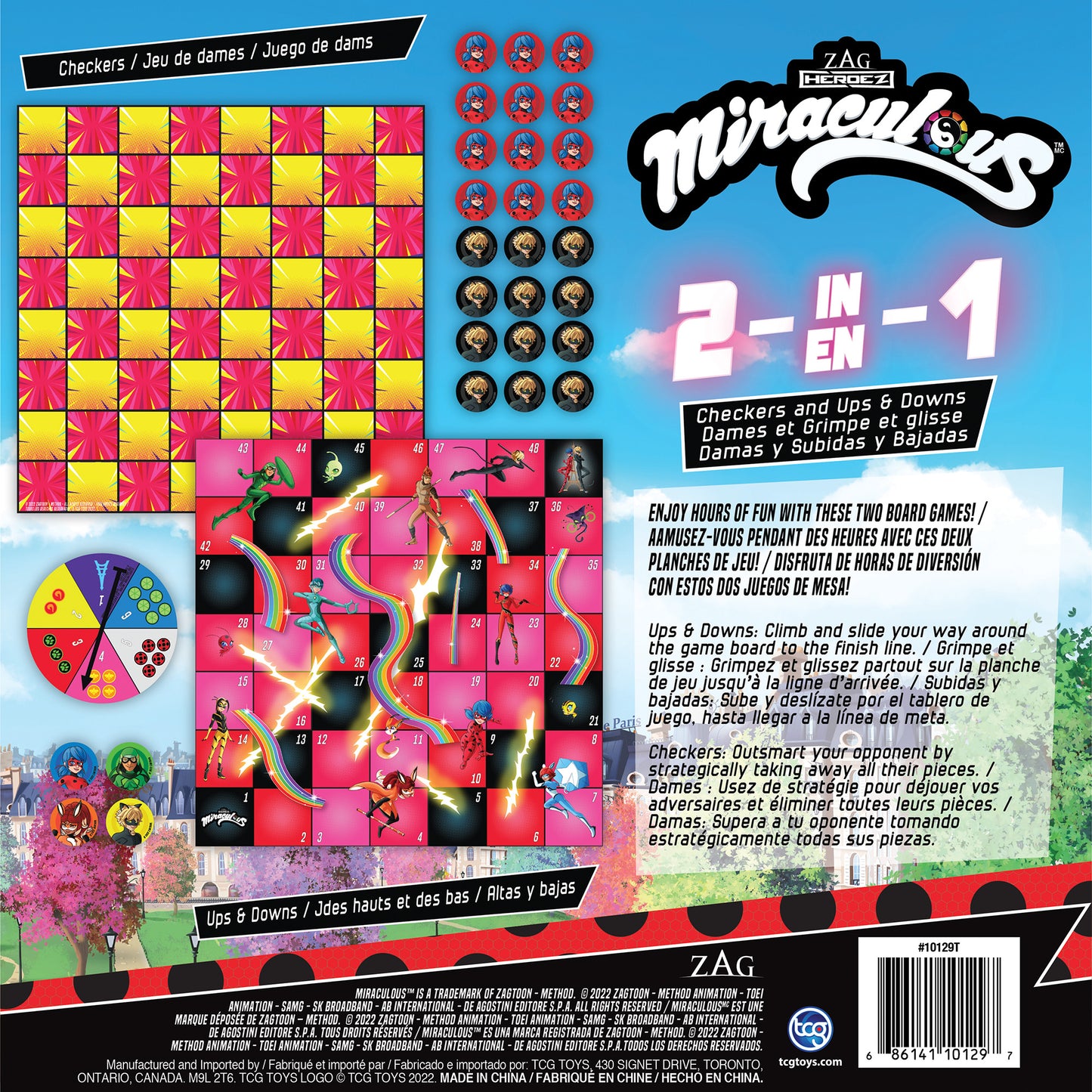 Miraculous Ladybug 2-in-1 Board Game Set