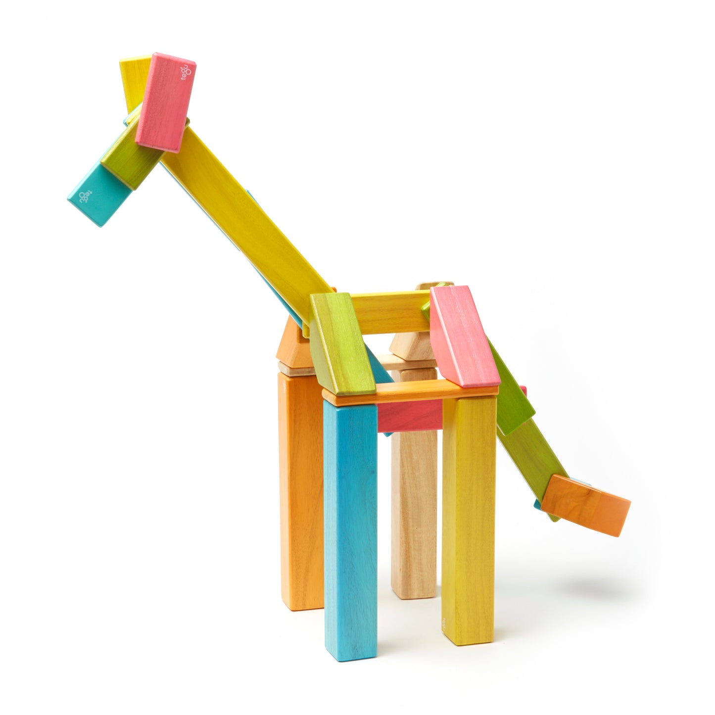 Tegu Magnetic Wooden Blocks, 42-Piece Set, Tints