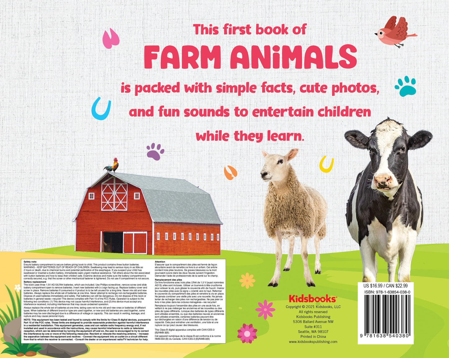 Kidsbooks Publishing Farm Facts 5-Button Sound Book