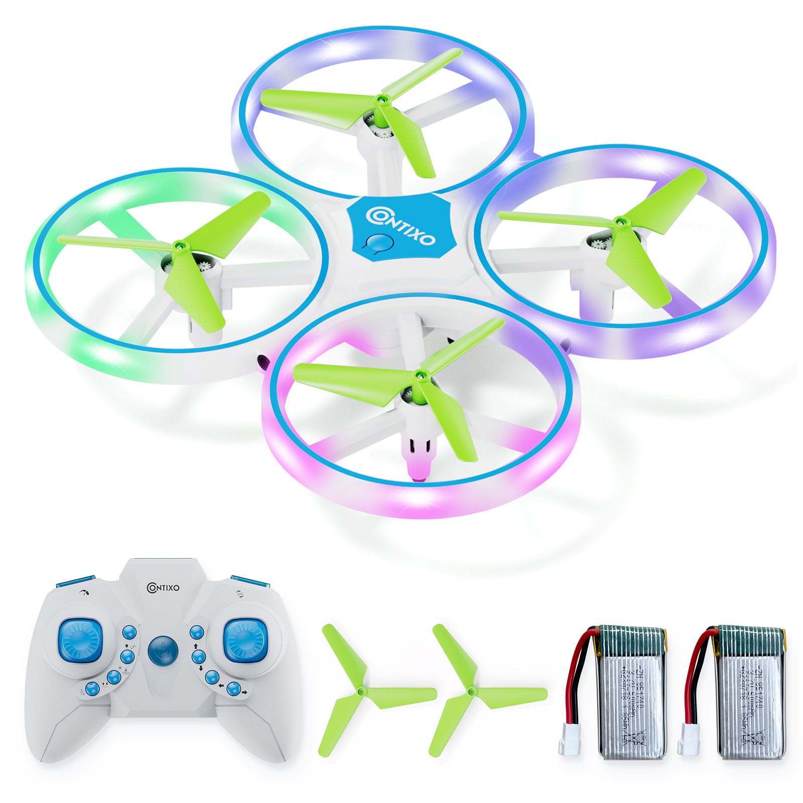 Drone Toy Contixo TD1 Dragonfly Drone With LED Light Effects GHz Blue