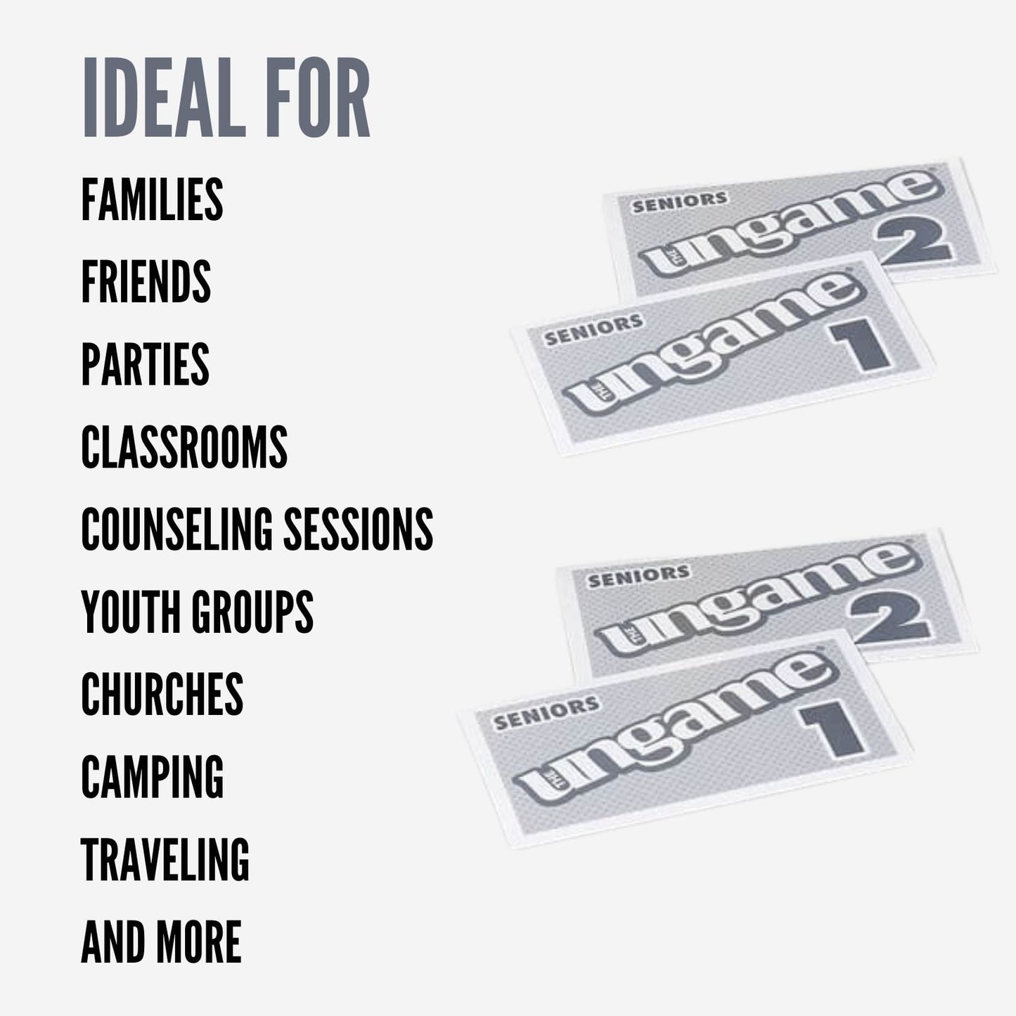 POCKET UNGAME Seniors Version Social Interaction Card Game