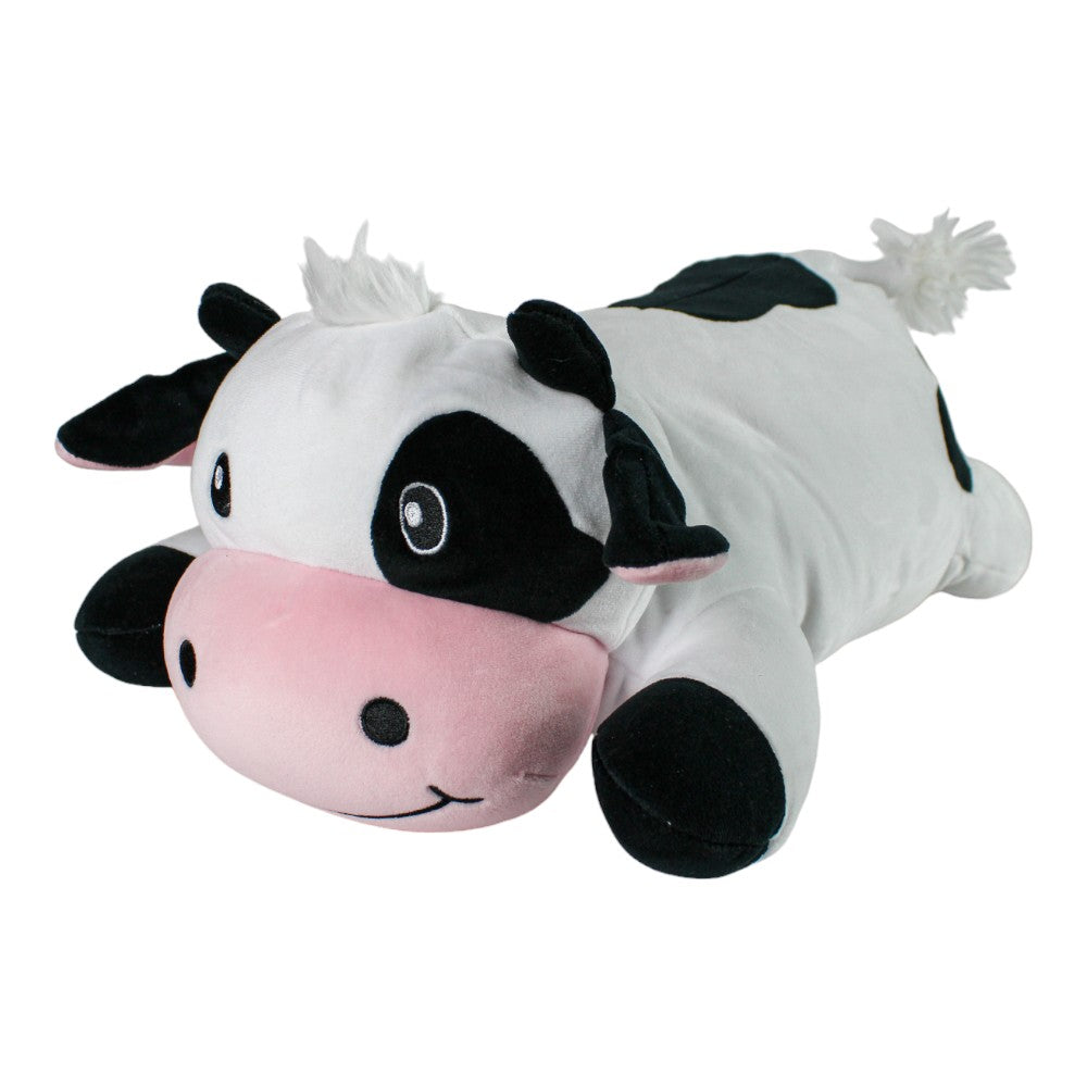 Snoozimals 20in Cow Plush Black