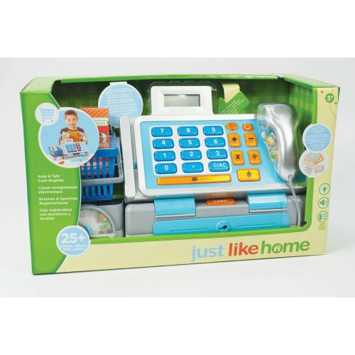 Interactive Talking Cash Register with Scanner and Play Money Set