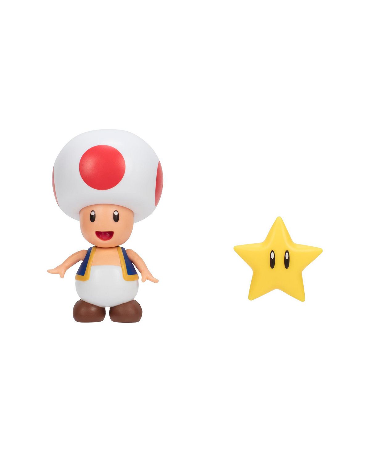 Super Mario 4-Inch Acation Figures Toad With Star