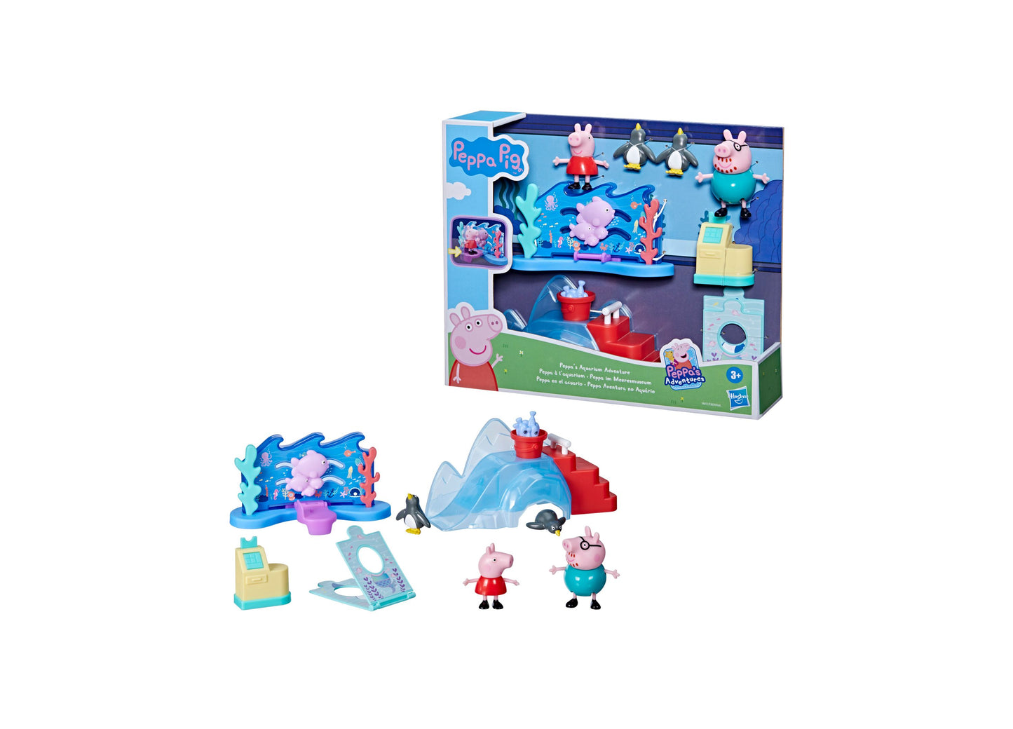 Peppa Pig Aquarium Adventure Play Set - 8 Piece Interactive Set