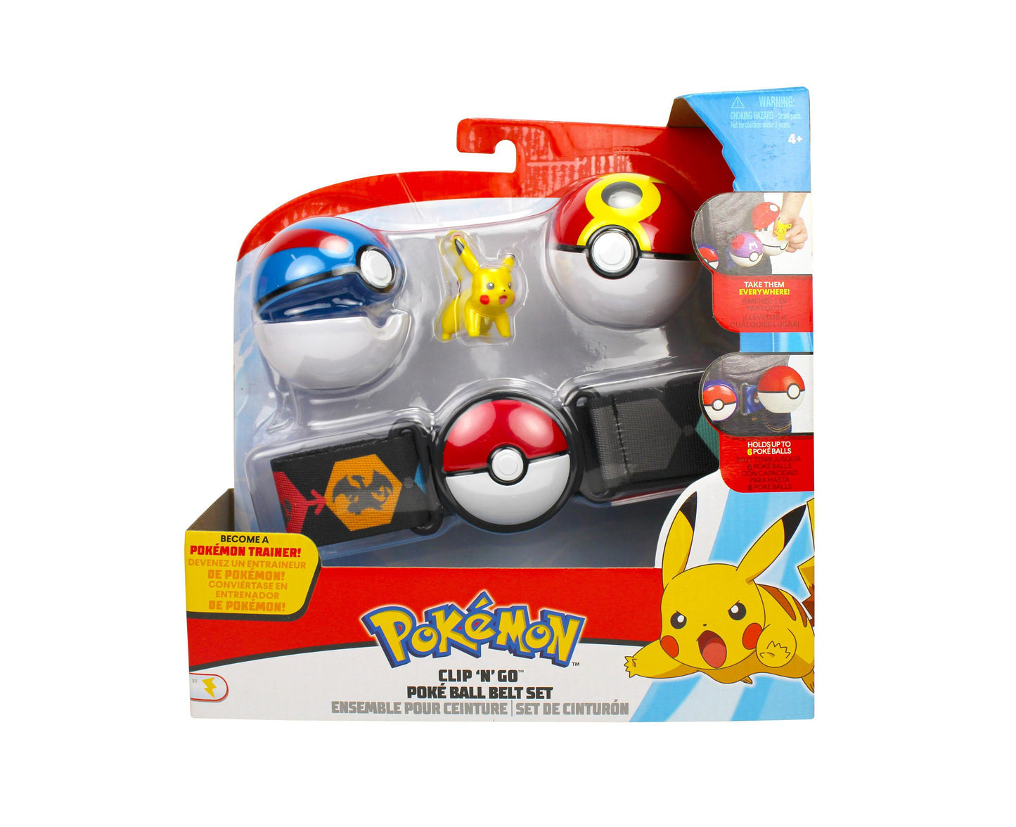 Adventure Awaits 2-Inch Pikachu Clip 'N' Go Belt Set - Adjustable
