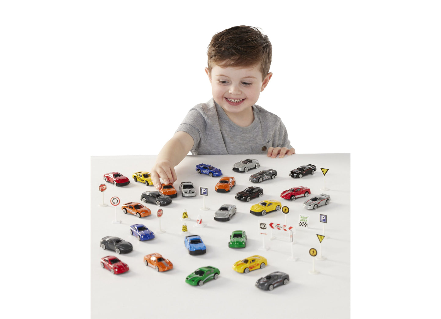 Toys R Us Fast Lane 35-Piece Diecast Vehicle Tube Set