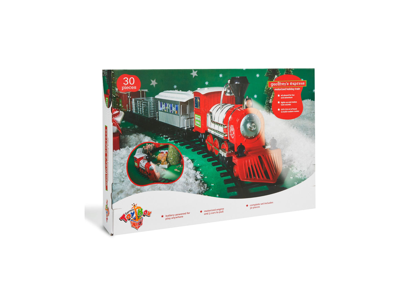 Geoffrey's Toy Box 30 Pieces Express Motorized Holiday Train, Created for Macy's