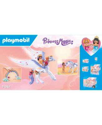 PLAYMOBIL Princess Magic Pegasus with Rainbow Care Set, 85 Pieces