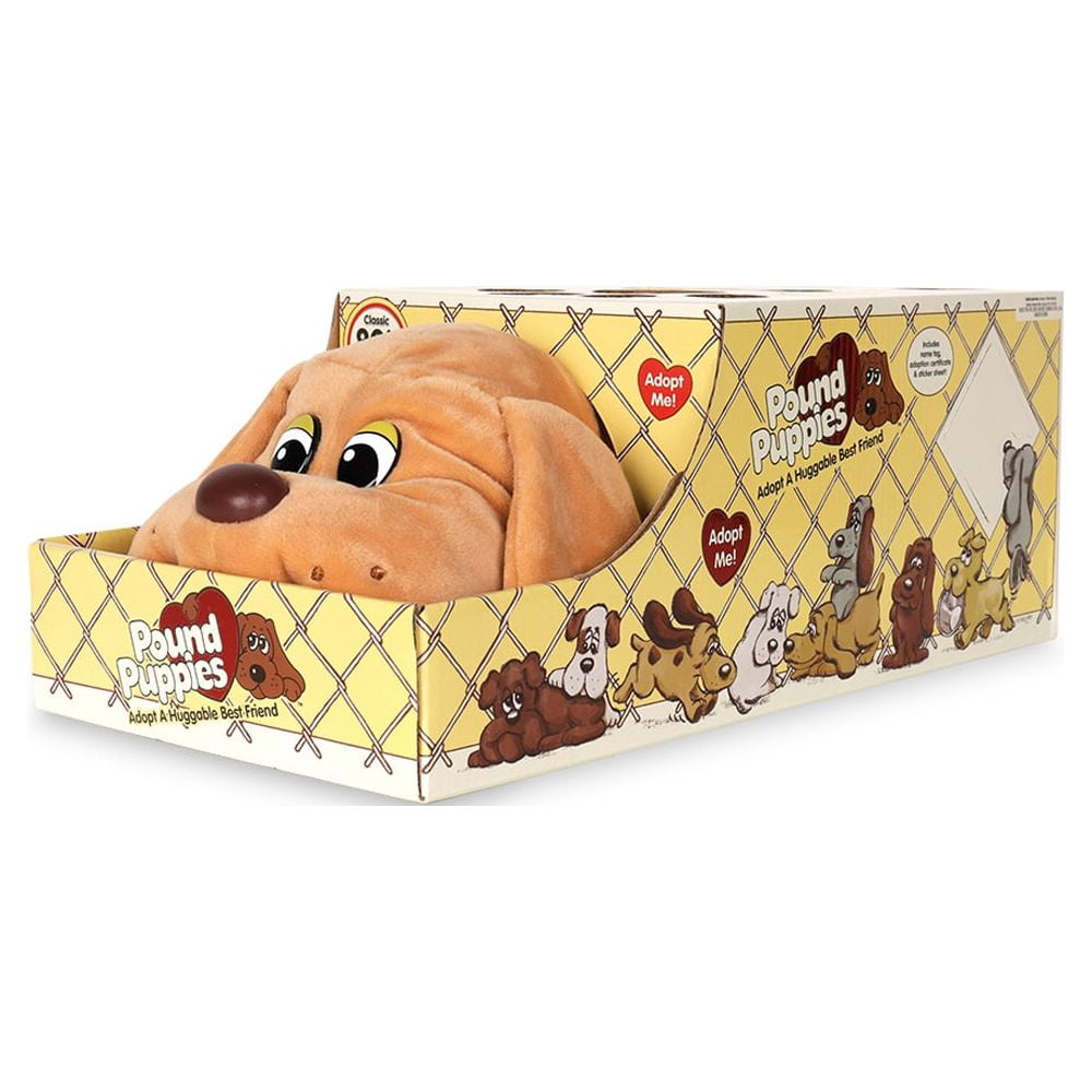 Pound Puppies 17 inch Plush Puppy - Beige with Brown Spots