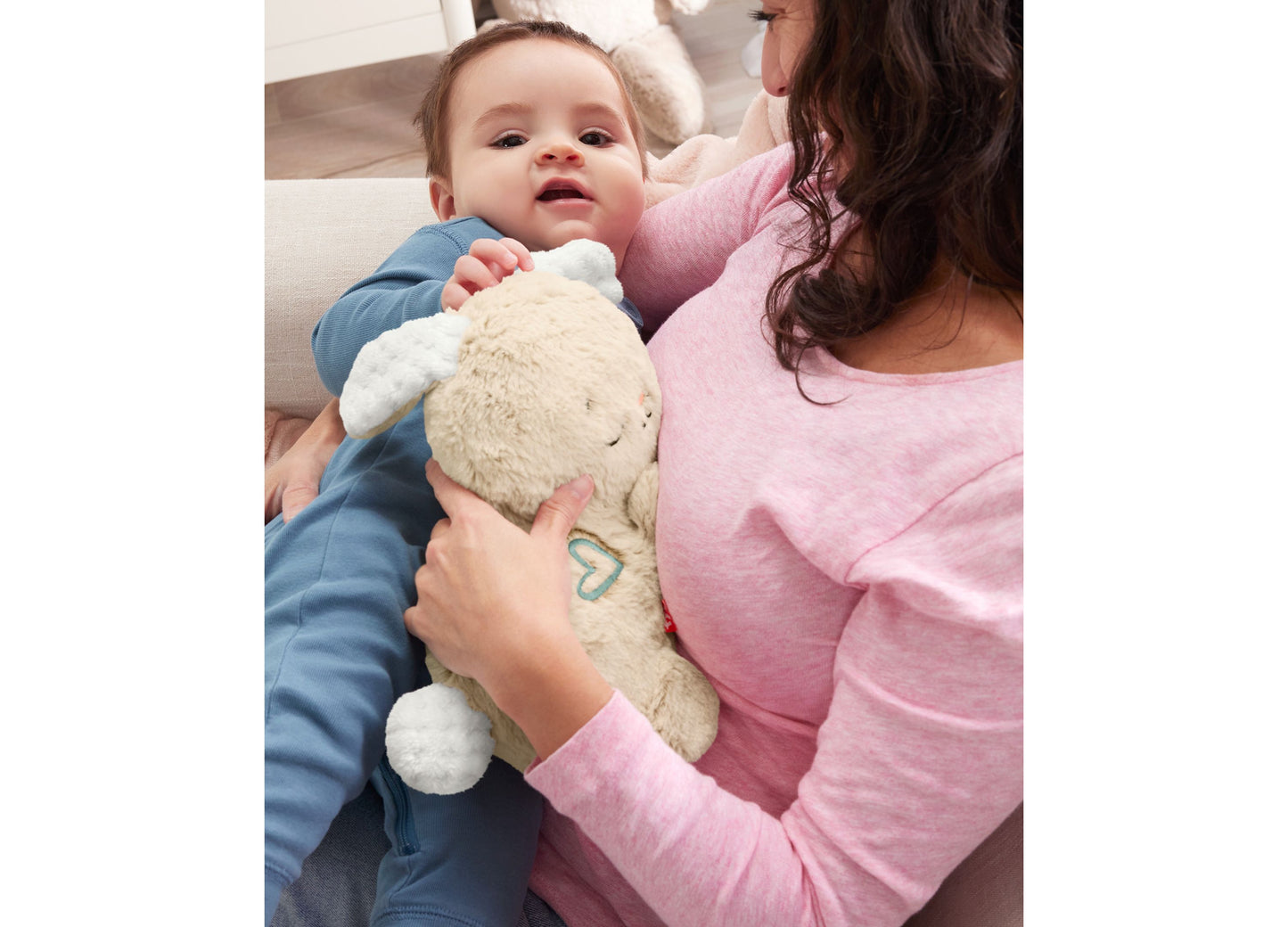 Fisher-Price Soothe & Settle Bunny – Plush Sound & Motion Baby Toy