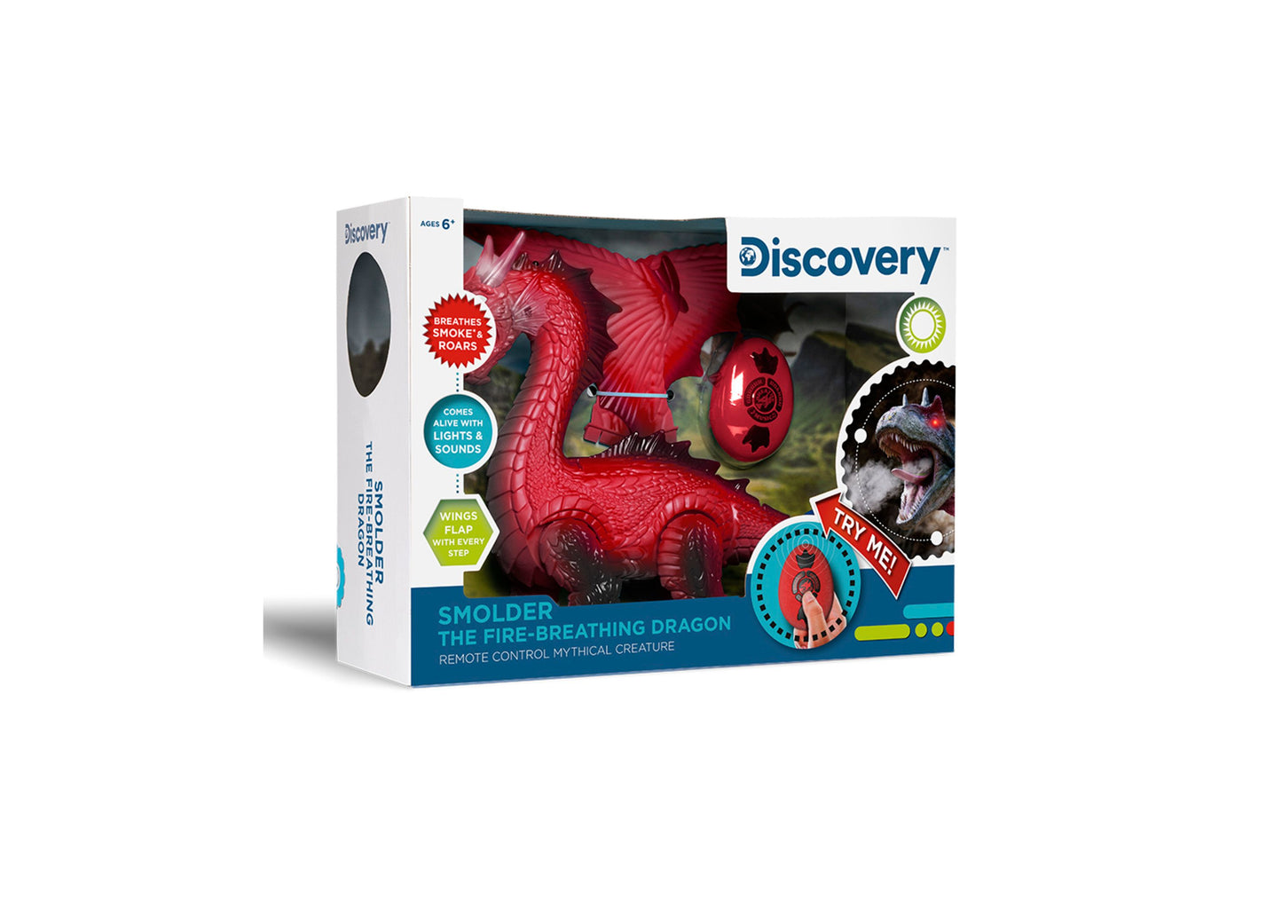Discovery #MINDBLOWN RC Smoke Breathing Dragon Toy - Infrared Control