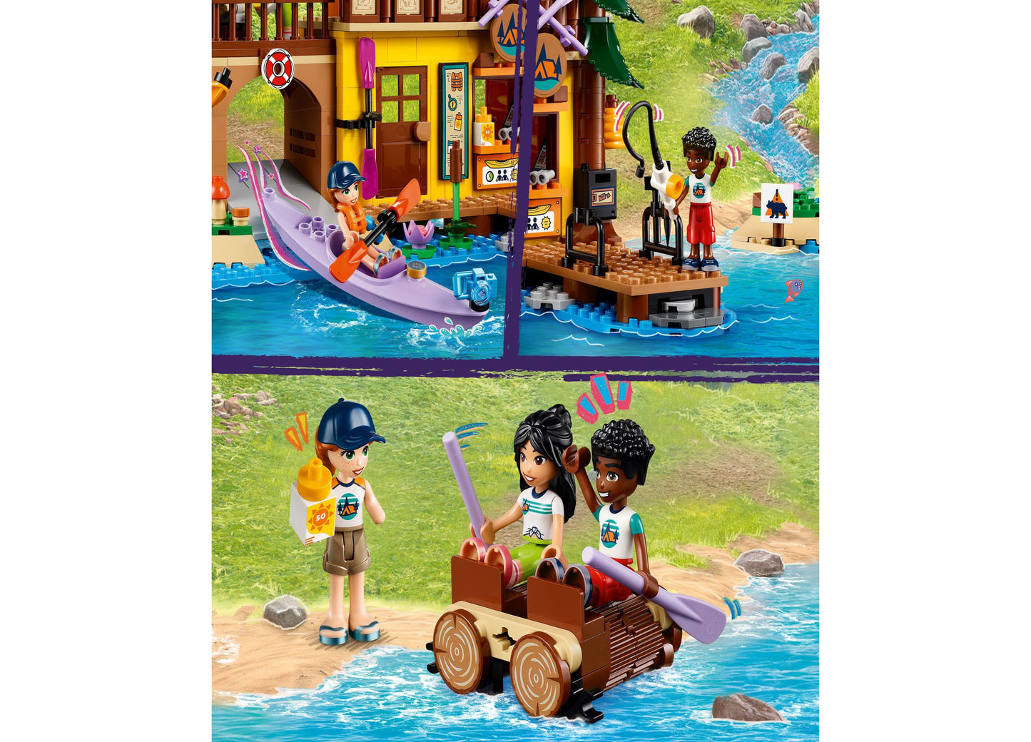 LEGO Friends Adventure Camp Water Sports Set 42626, 628 Pieces