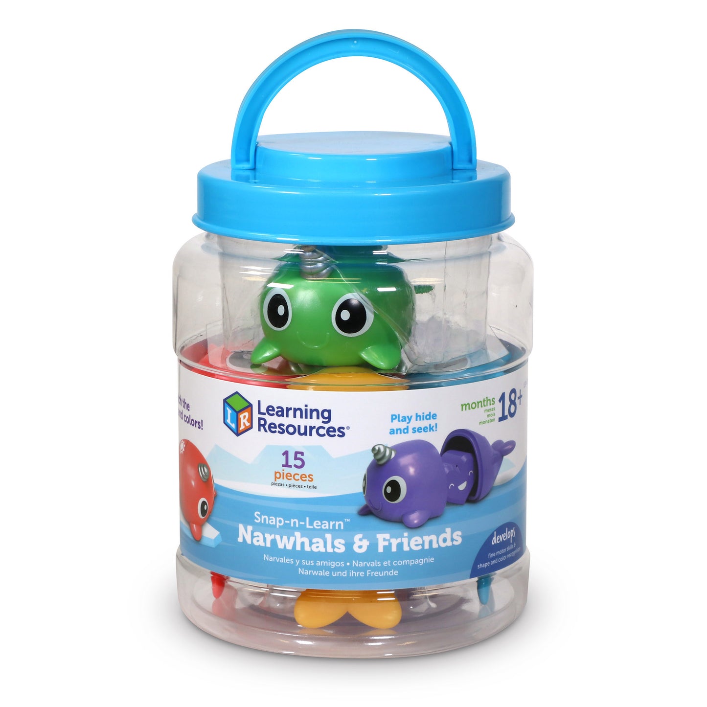 Learning Resources Snap-n-Learn Narwhals & Friends - Color & Shape Matching Toy