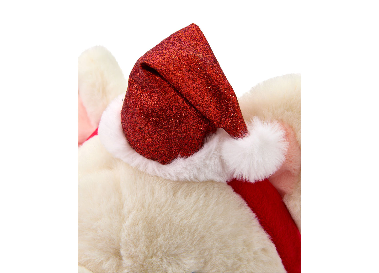 Geoffrey's Toy Box 10 inch French Bulldog Plush with Christmas Hat