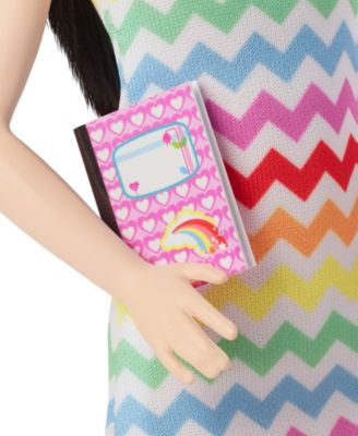 Barbie Teacher Doll Set with Blonde Fashion Doll, Toddler Student & Classroom Accessories