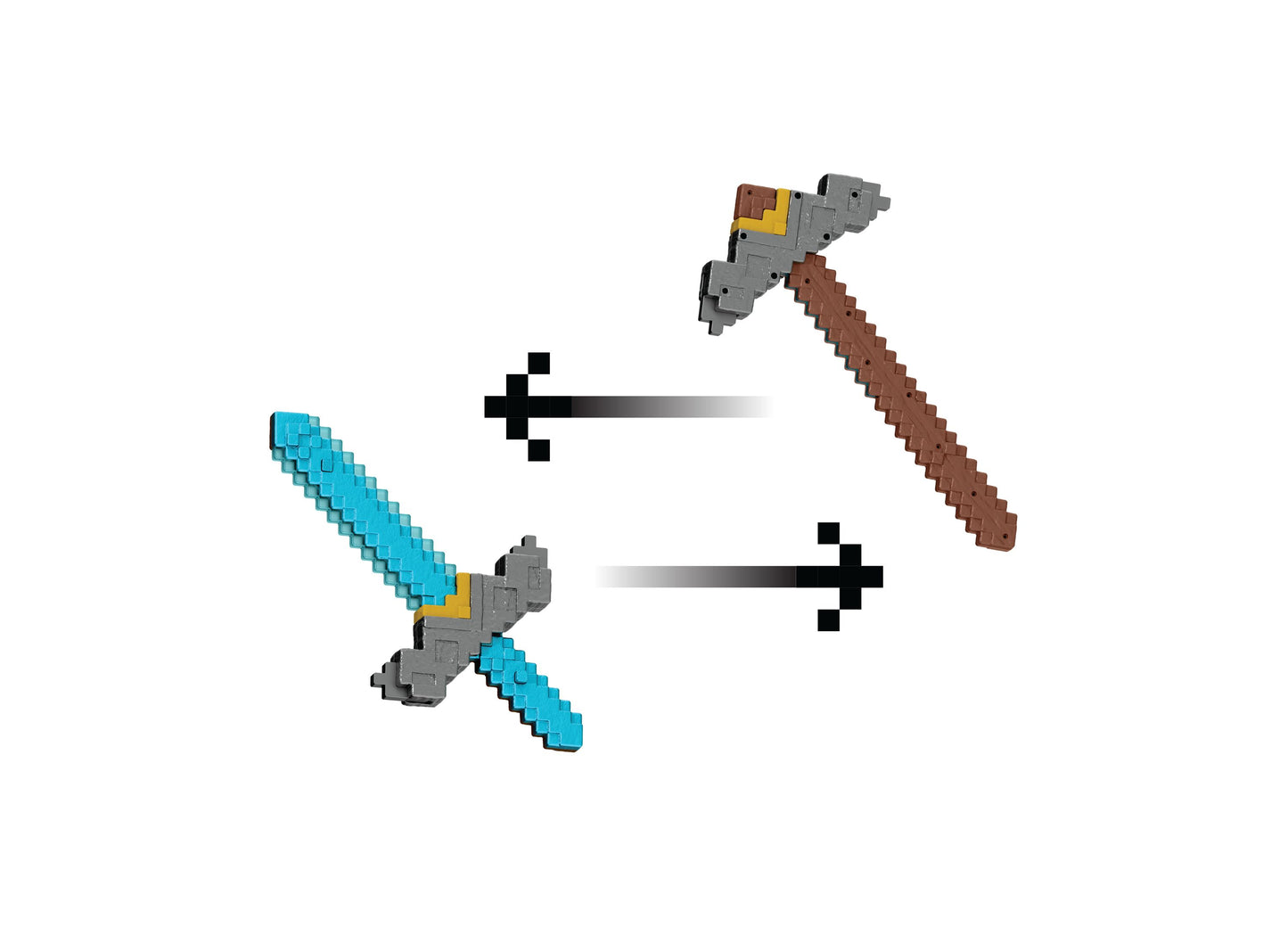 Minecraft Movie Edition - Click & Switch 2-in-1 Sword and Pickaxe