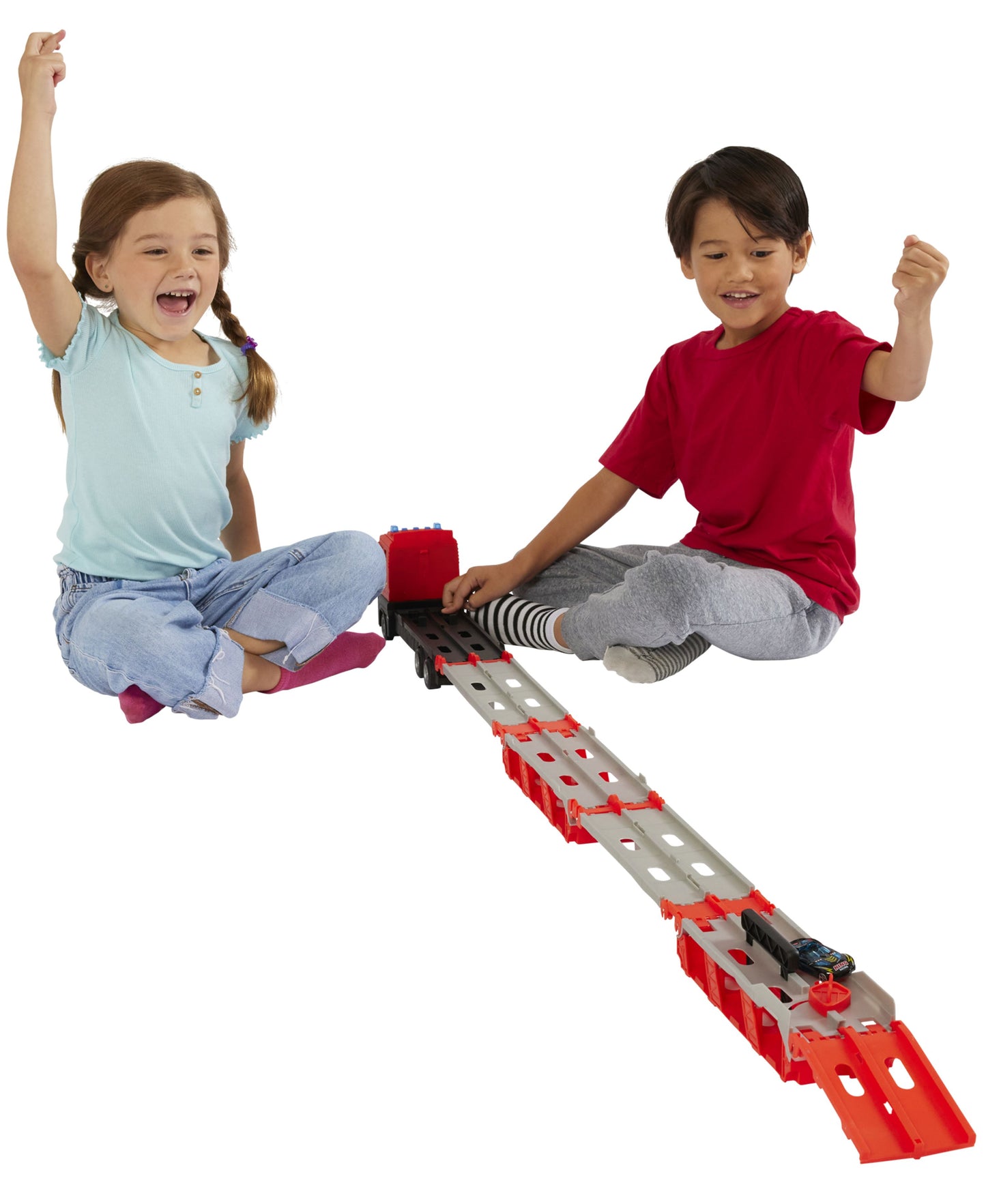 Fast Lane 1:87 Expand and Play Diecast Car Carrier Set