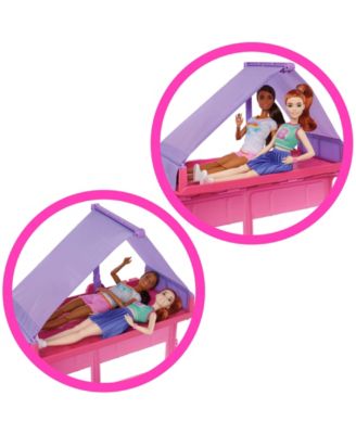 Barbie Dream Camper Playset with Roof Tent BBQ Grill