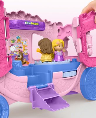 Fisher-Price Little People Disney Princess Musical Carriage with Belle and Rapunzel Figures