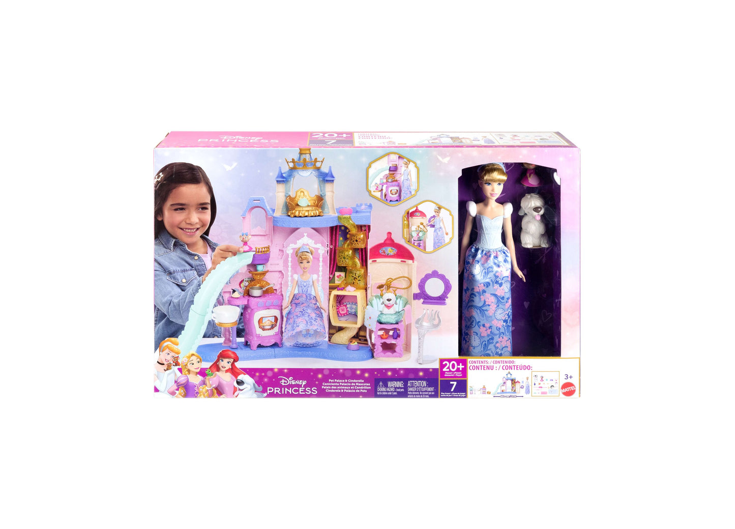 Disney Princess Pet Palace with Cinderella Fashion Doll and Animal Friends
