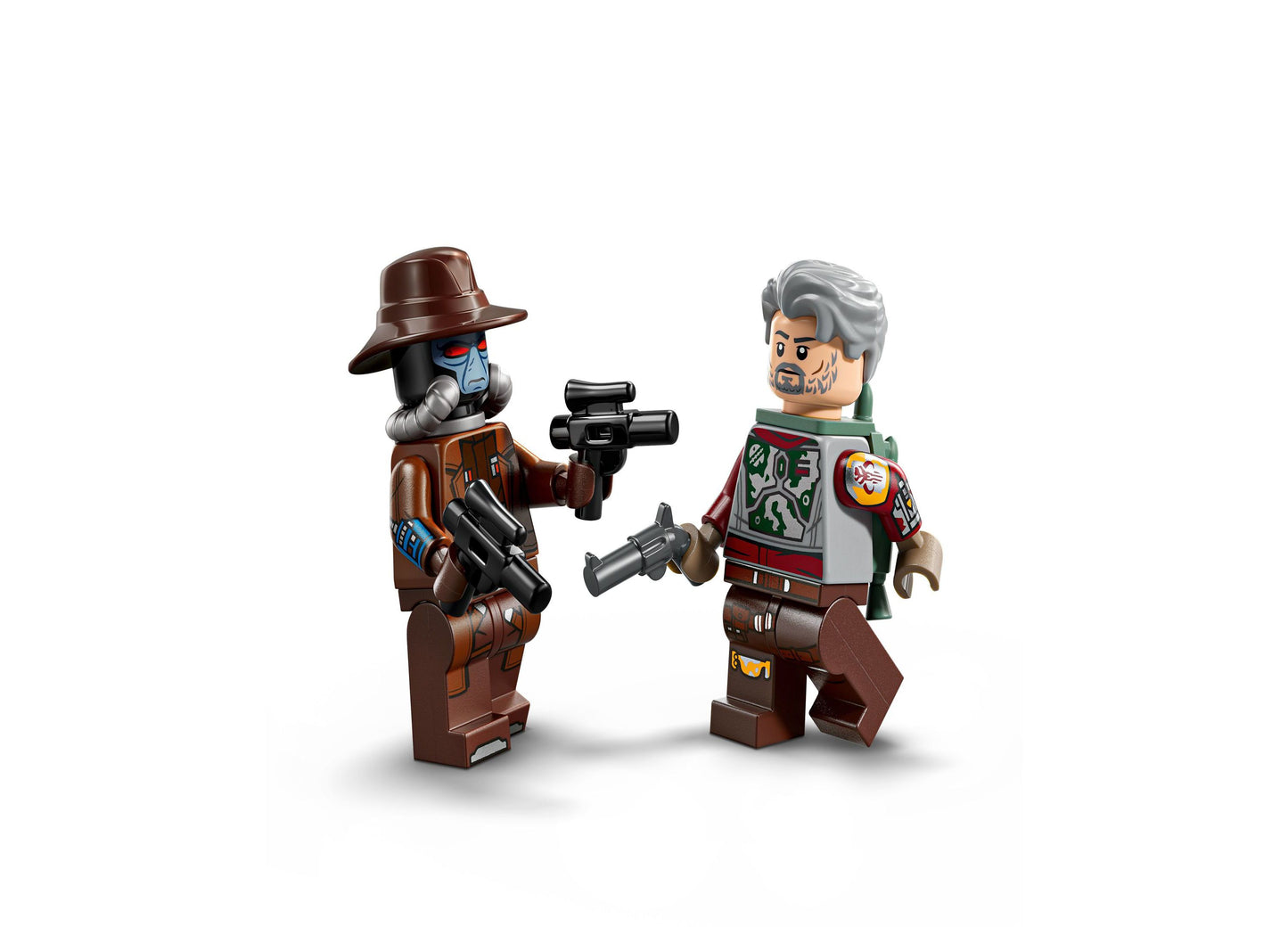 LEGO Star Wars Cobb Vanth's Speeder 75437 minifigures with blasters and brown outfits