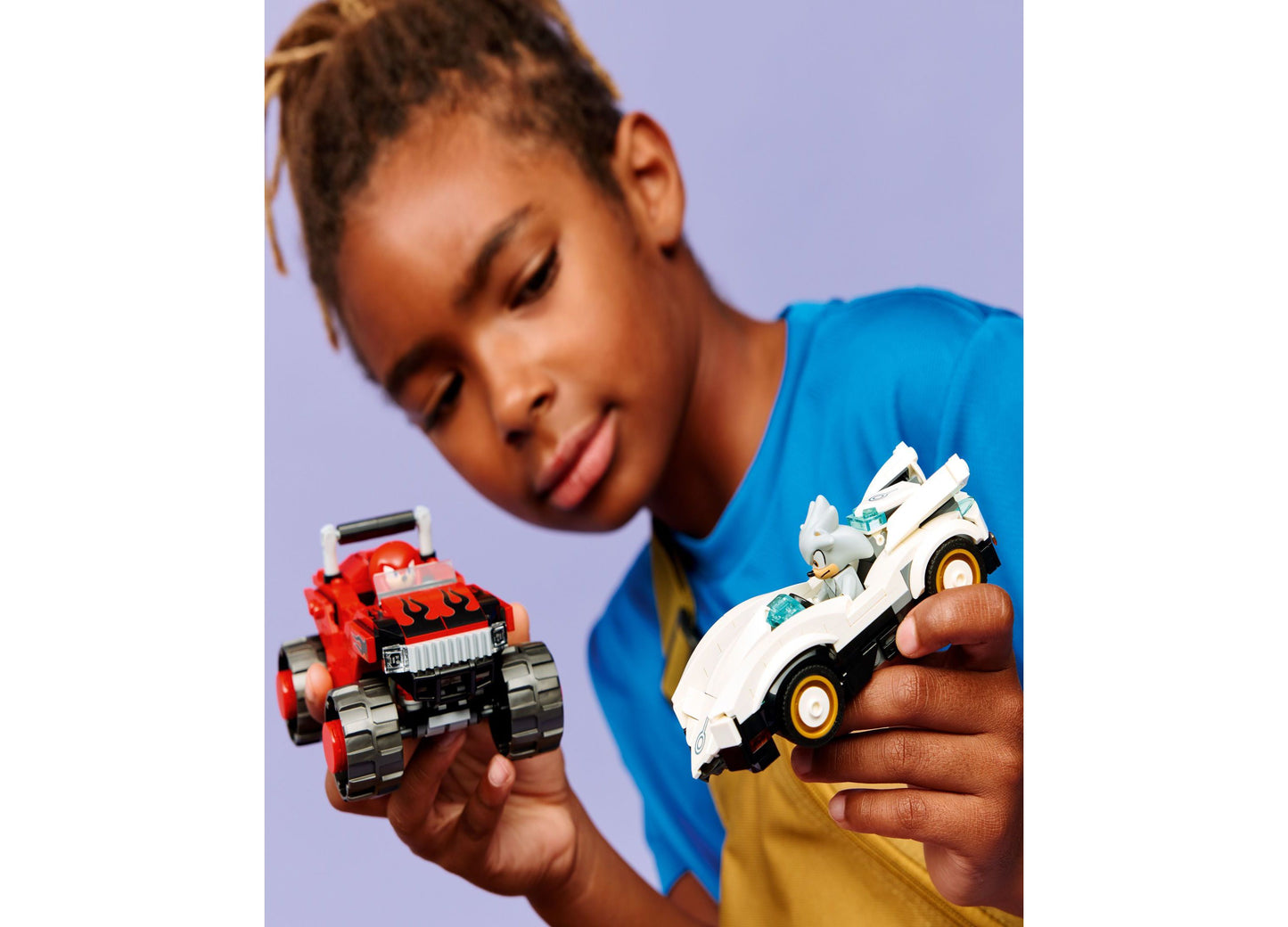 LEGO Sonic Silver's Car vs. Knuckles' Monster Truck Set 77118, 378 Pieces