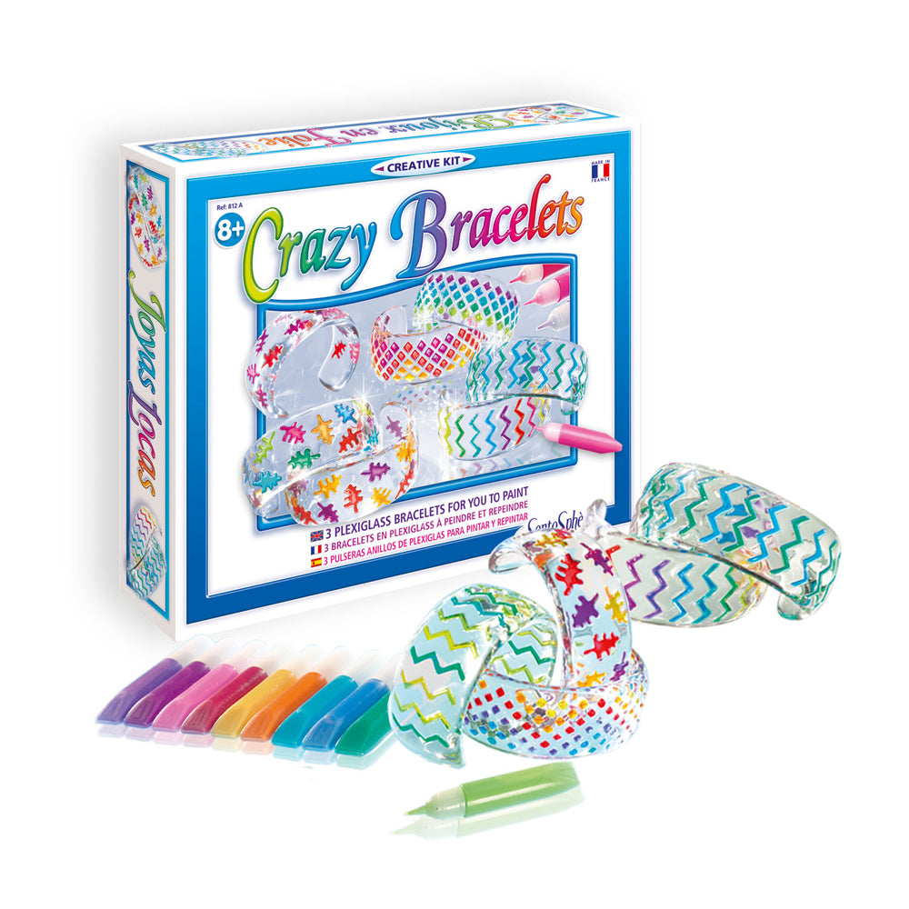 SentoSphere USA Crazy Bracelets Creative Kit - Stain Glass Painting Set
