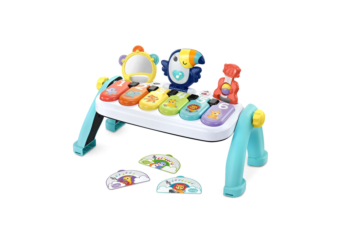 VTech Create & Discover Learning Musical Piano with colorful keys, mirror, and toucan toy