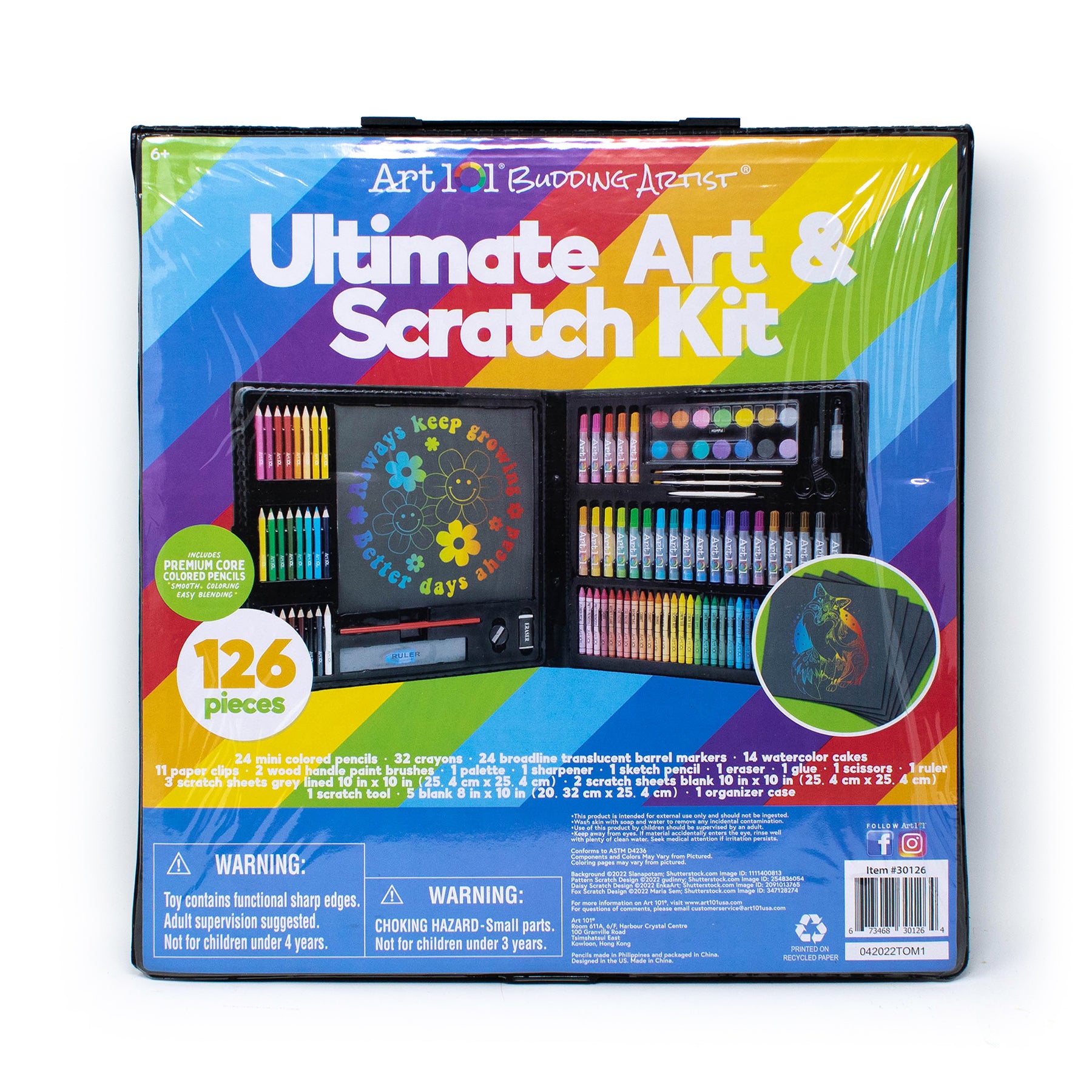 Art 101 Ultimate Scratch Art and Drawing Kit - 126 Pieces – Toys