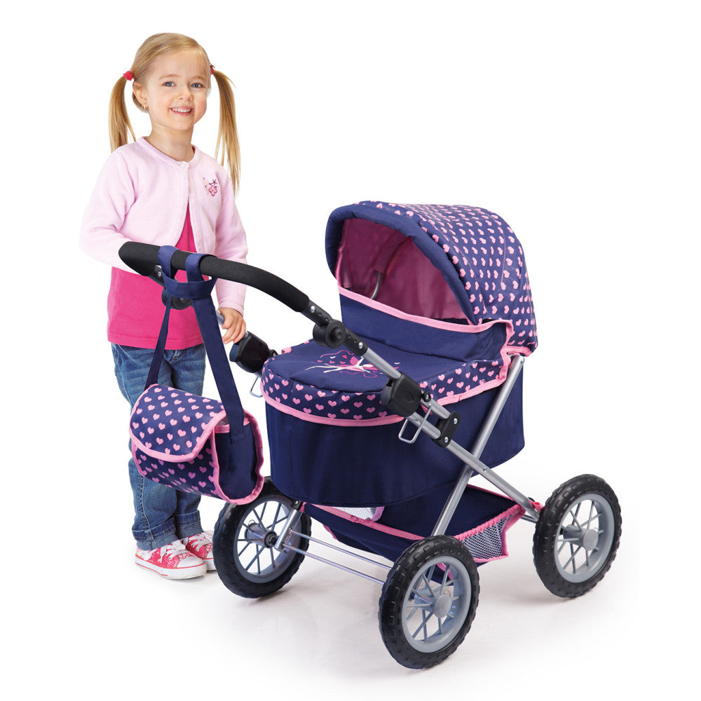 toddler baby doll stroller Bayer Baby Doll Trendy Pram Stroller, Navy/Pink