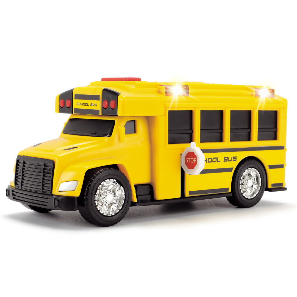 Dickie Toys Interactive Freewheel Action School Bus with Lights and Sounds