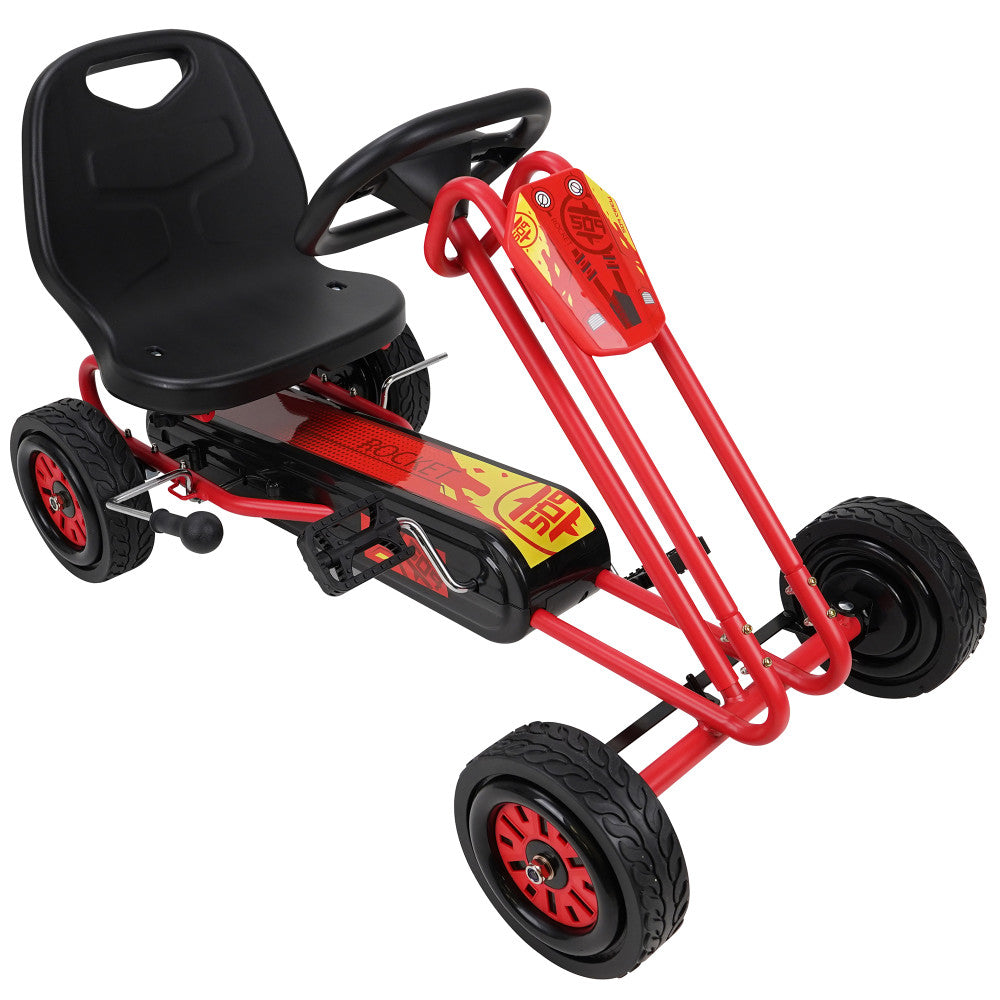 Rocket Pedal Go Kart - High Performance Ride-On Toy for Kids - Red