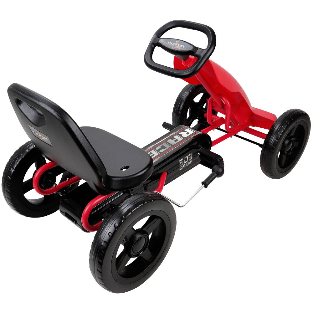 Race Z Pedal Go Kart - Red - Adjustable Seat - Sporty Design