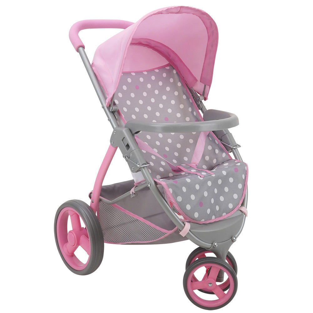 509 Crew Cotton Candy Pink Doll Jogger Stroller Polka Dot Design