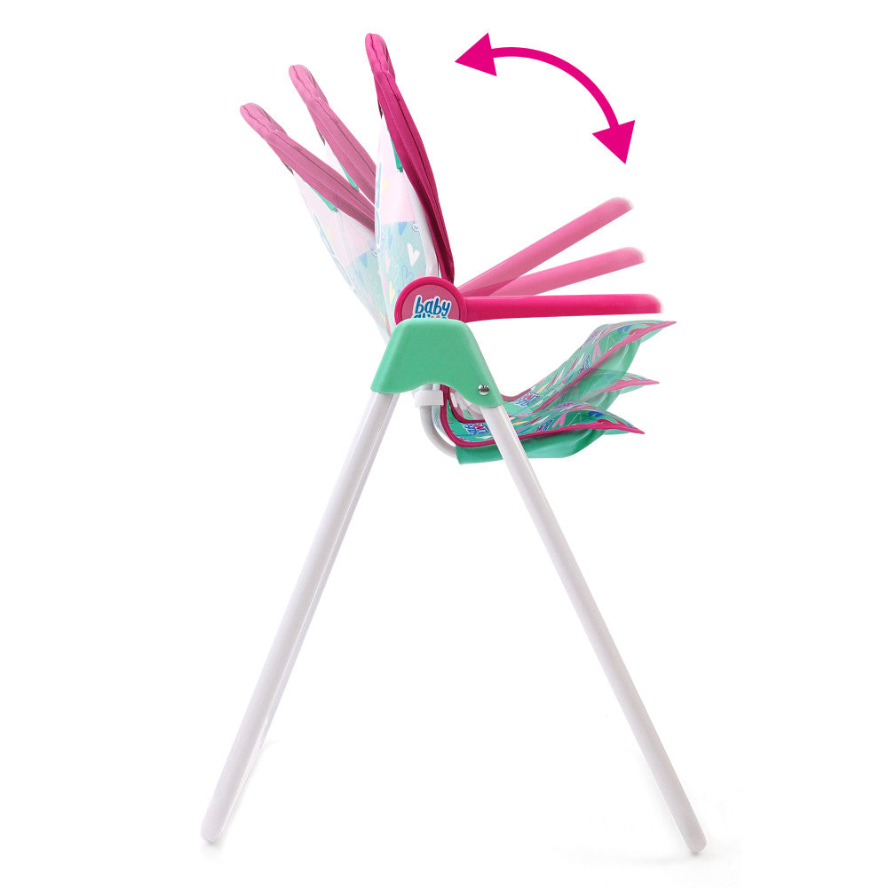 Baby Alive: Doll Highchair Set - Green, Pink, Hearts, Ages 3+