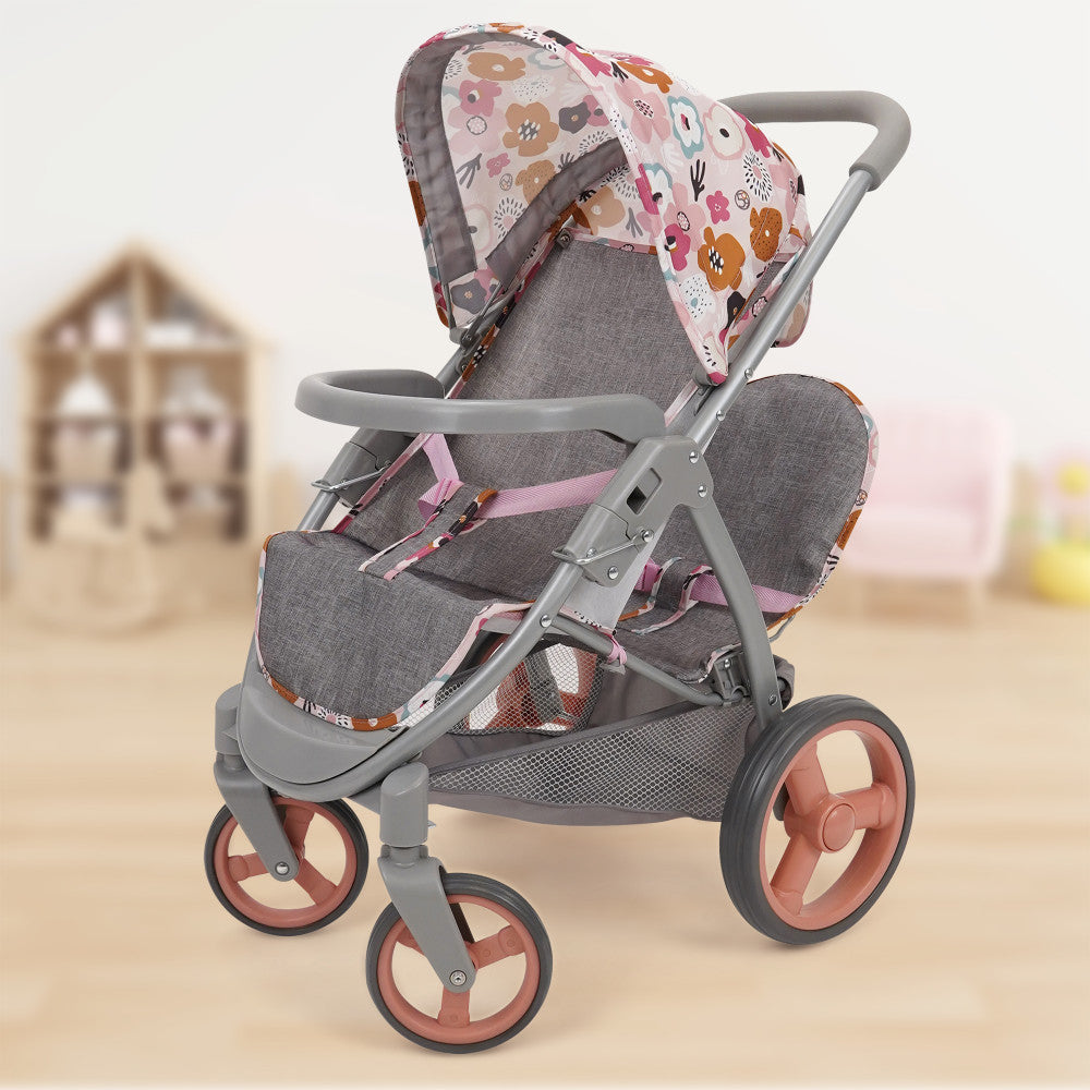 509 Crew: Melange Flora - Mabelle Duo Twin Doll Stroller, Ages 3+