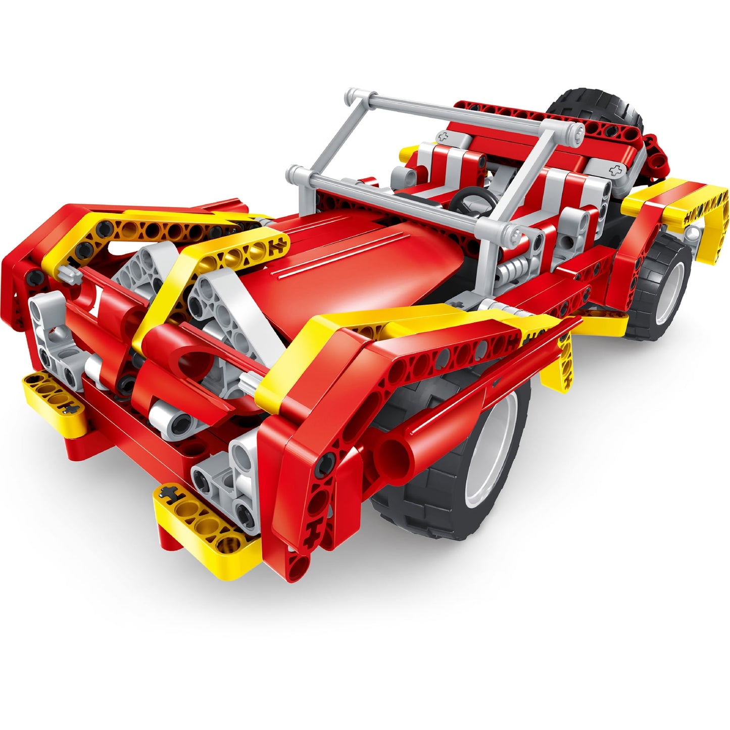 Qihui Mechanical Master RC Block Car - 2-in-1 - Orange Jeep