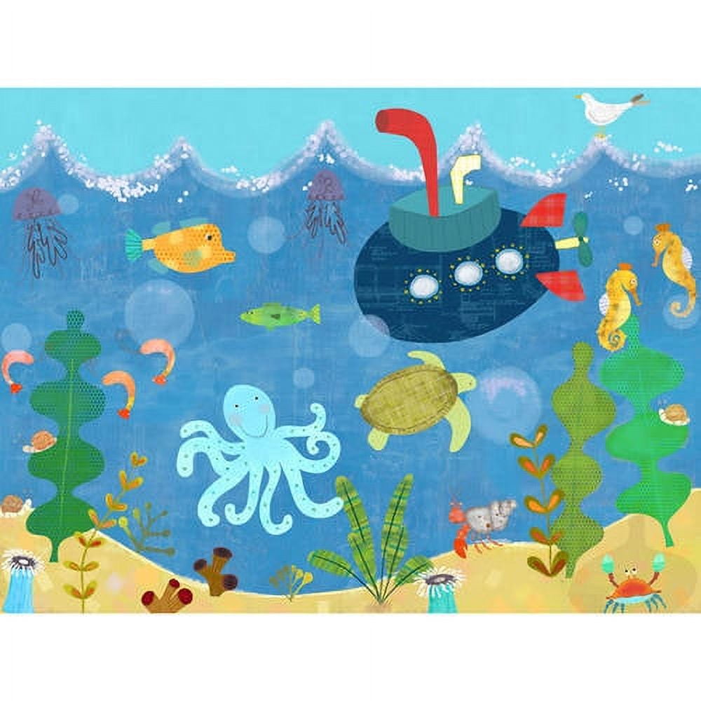 Oopsy Daisy Submarine Adventure Children's Canvas Wall Art - 24x18 Inch