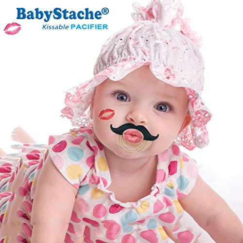 Babystache Kissable Mustache Pacifier - Brown