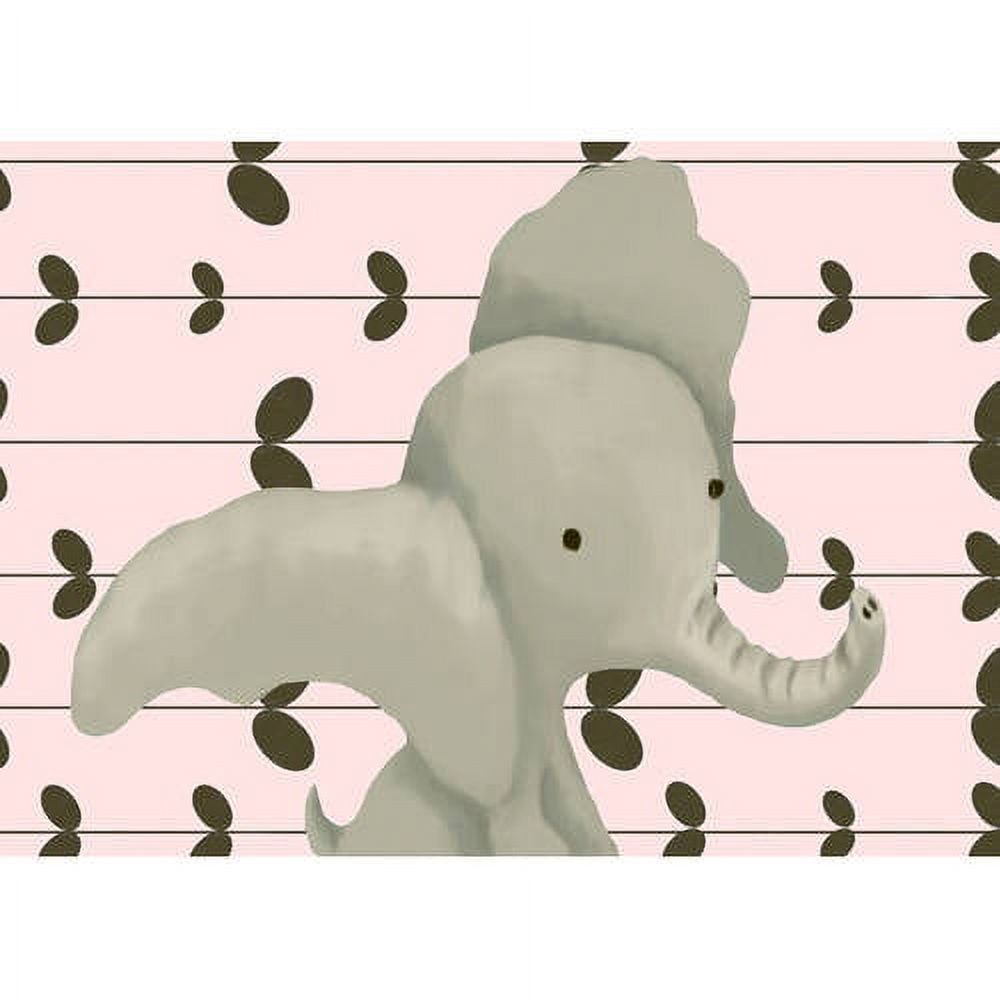 Oopsy Daisy Edison The Elephant 14x10 Canvas Wall Art - Blue