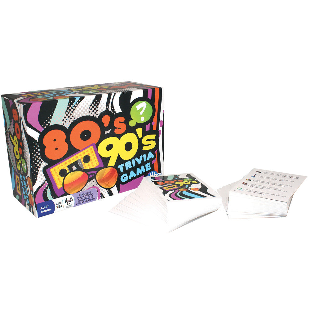80's & 90's Trivia Game - Nostalgic Multi-Category Question Card Game