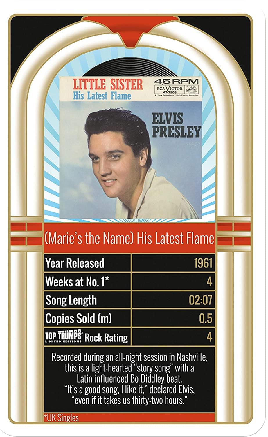 Top Trumps Elvis Top 30 Singles Strategy Card Game