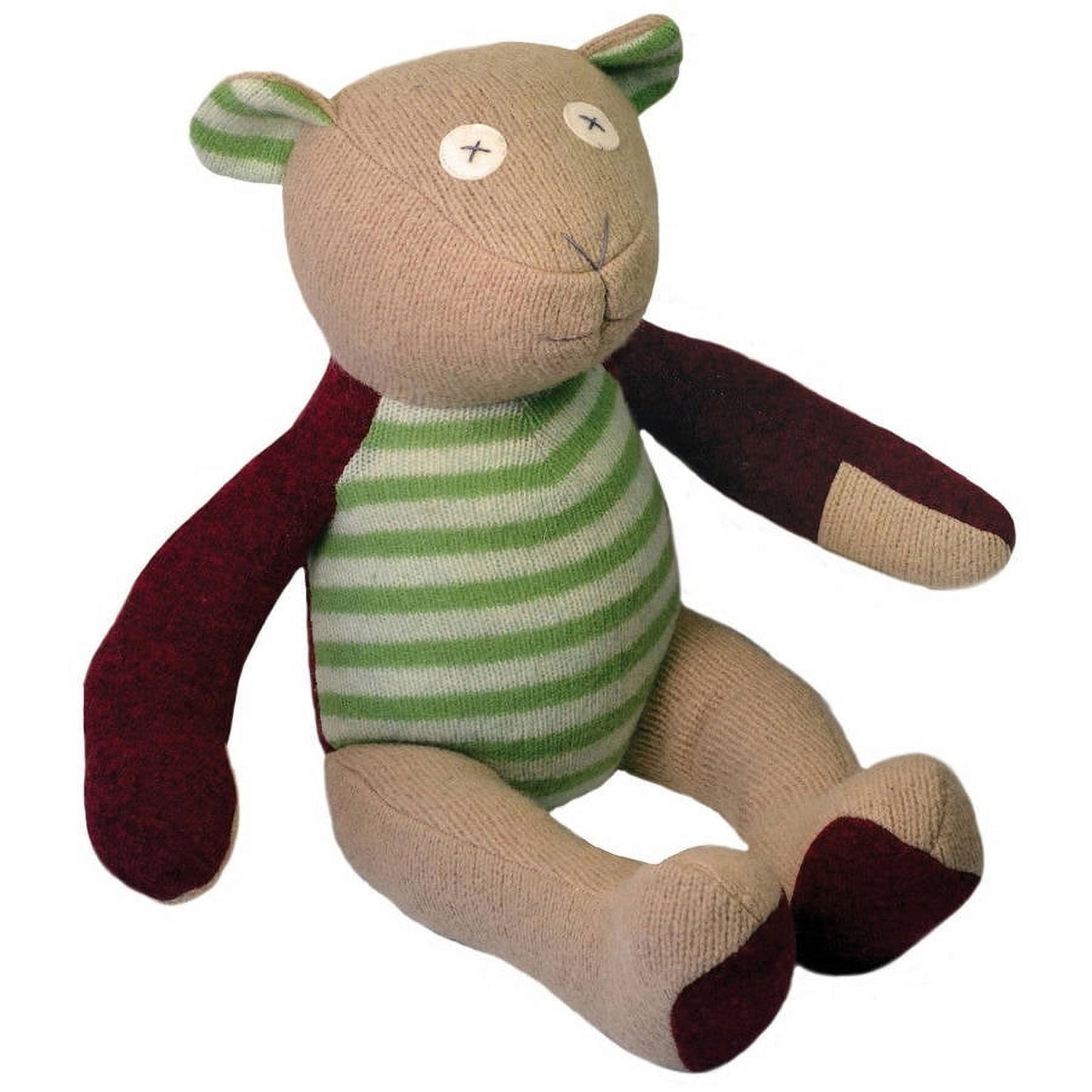 Cate & Levi Reclaimed Wool Handmade Bear Stuffed Animal - Unique