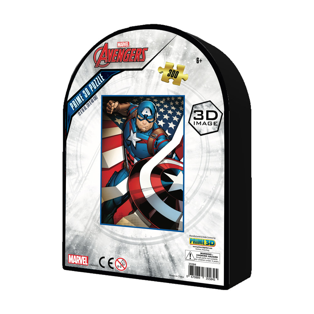 Marvel Avengers Captain America 3D Lenticular Puzzle - 300 pc