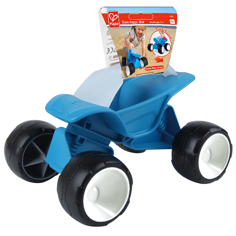 Hape: Dune Buggy - Blue - 4 Wheeled Toy Vehicle, Sand & Beach Toy